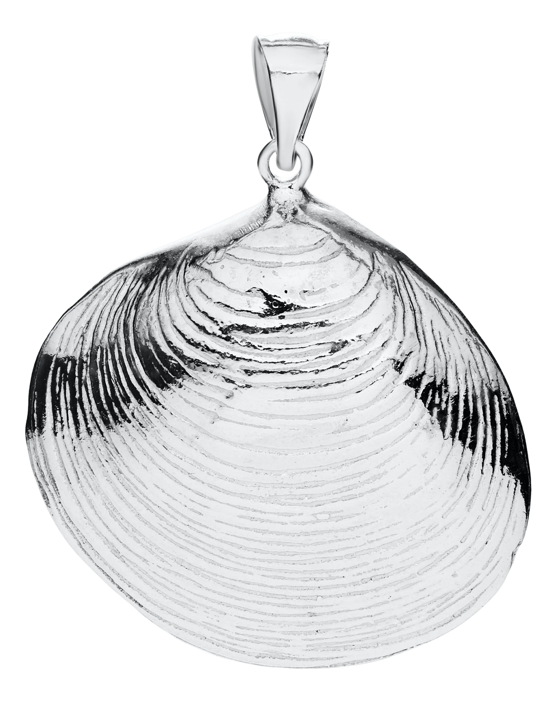 Cape Cod | Evening Tide 25" Sterling Silver Clam Shell Pendant and Necklace