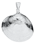 Cape Cod | Evening Tide 25" Sterling Silver Clam Shell Pendant and Necklace