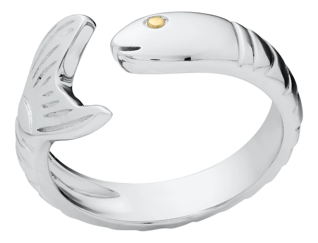 Cape Cod | Evening Tide Sterling Silver Vermeil Fish Ring