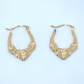 14K Gold | Heart Hoop Earrings