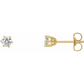 14K Gold | YG 1/3 cttw Round Stud Solitaire 6 prong Earrings