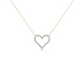 14K Gold | Solid Gold 0.17ctw Heart Diamond Necklace