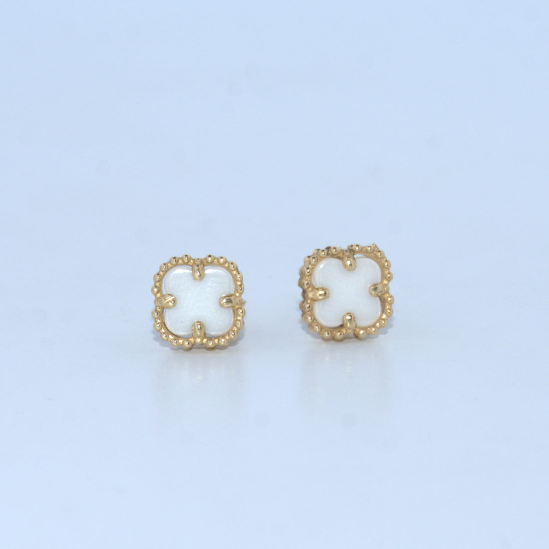 14K Gold | Van Cleef Inspired Clover Stud Earrings