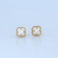 14K Gold | Van Cleef Inspired Clover Stud Earrings