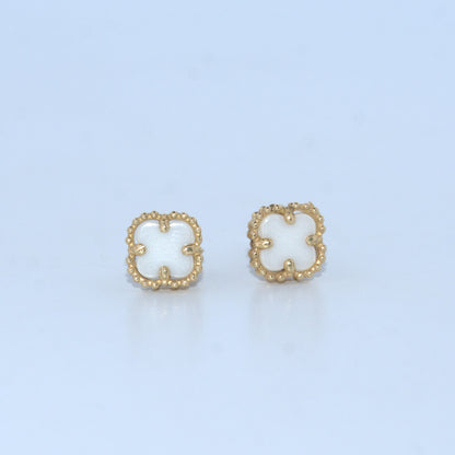 14K Gold | Van Cleef Inspired Clover Stud Earrings