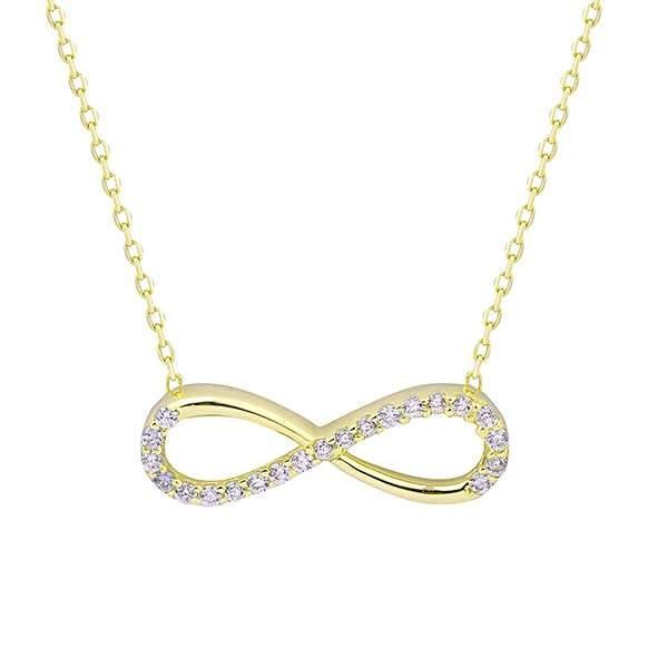 14K Gold | YG CZ Infinity Necklace