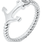 Cape Cod | Evening Tide Sterling Silver Sideways Anchor Ring