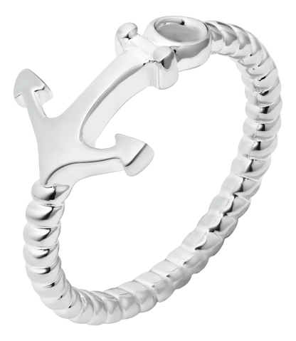 Cape Cod | Evening Tide Sterling Silver Sideways Anchor Ring