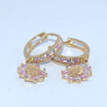 14K Gold | YG Virgen Guadalupe CZ Earrings