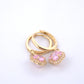 14K Gold | Y Pink Halo Clover Drop Earrings
