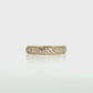 14K Gold |  0.21 cttw Natural Diamond 4mm Satin Diamond Pattern Band 