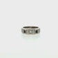 14K Gold | WG .17ct Natural Diamond with Sapphire Band