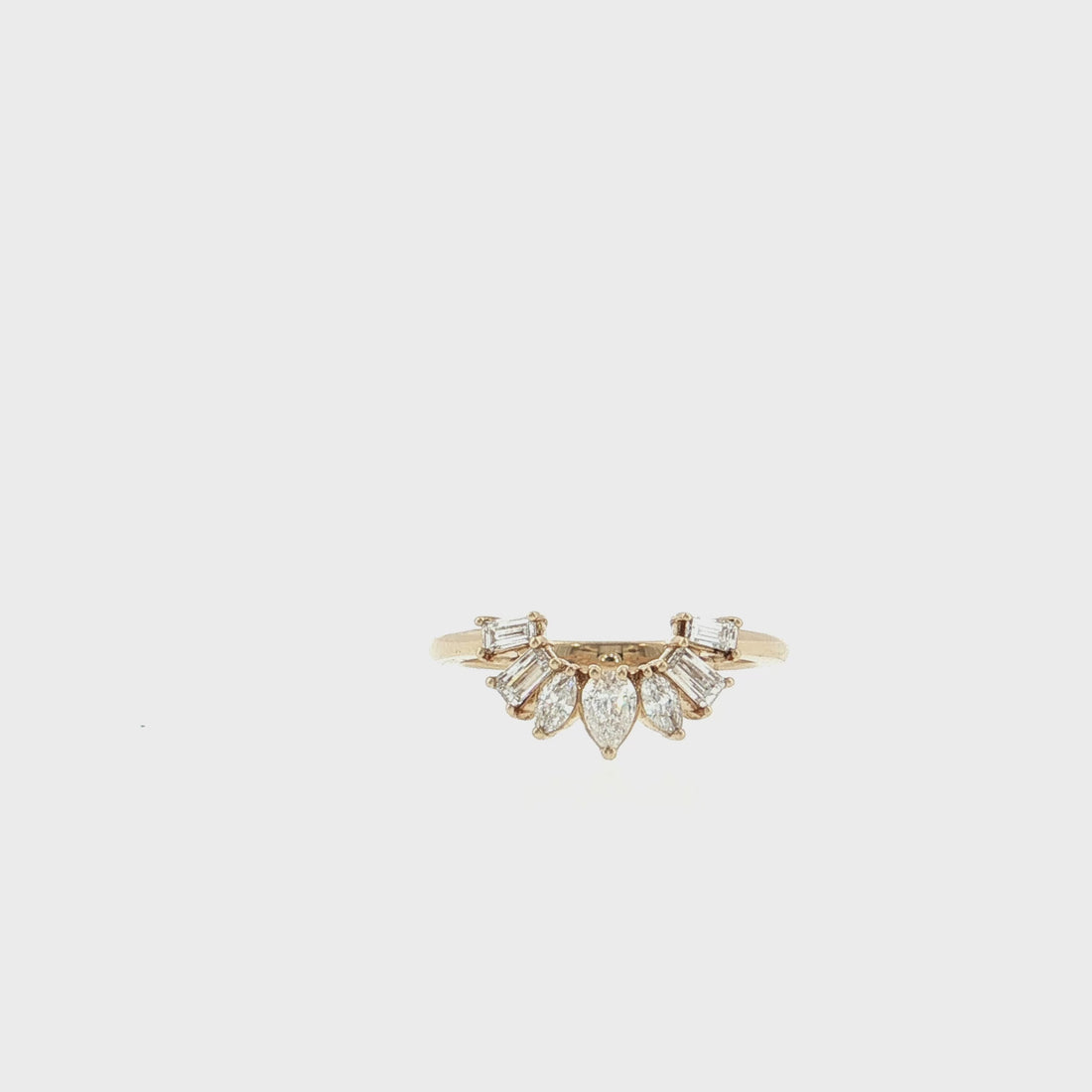 14K Gold | Lab Diamond Wedding Contour Band