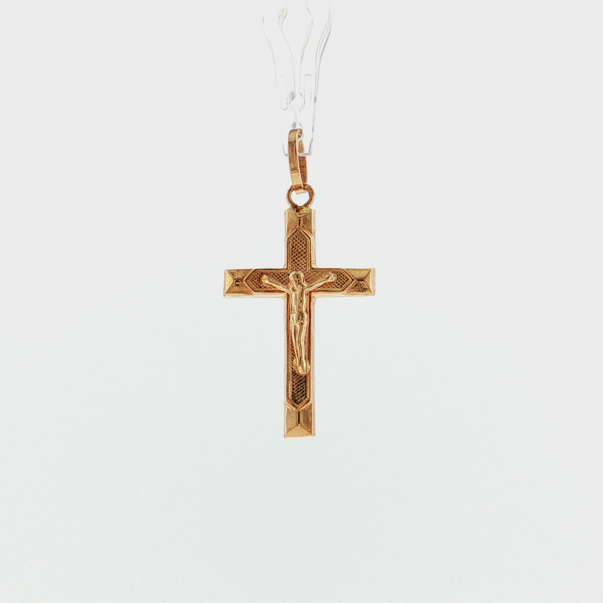 19.2K Portuguese Gold | Designed Crucifix Pendants 30mm