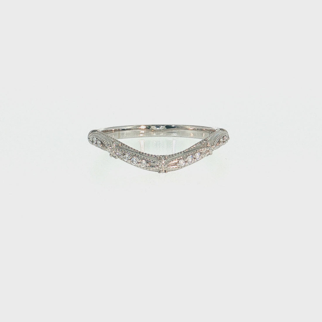 14K Gold | Lab Diamond Contour Wedding Band
