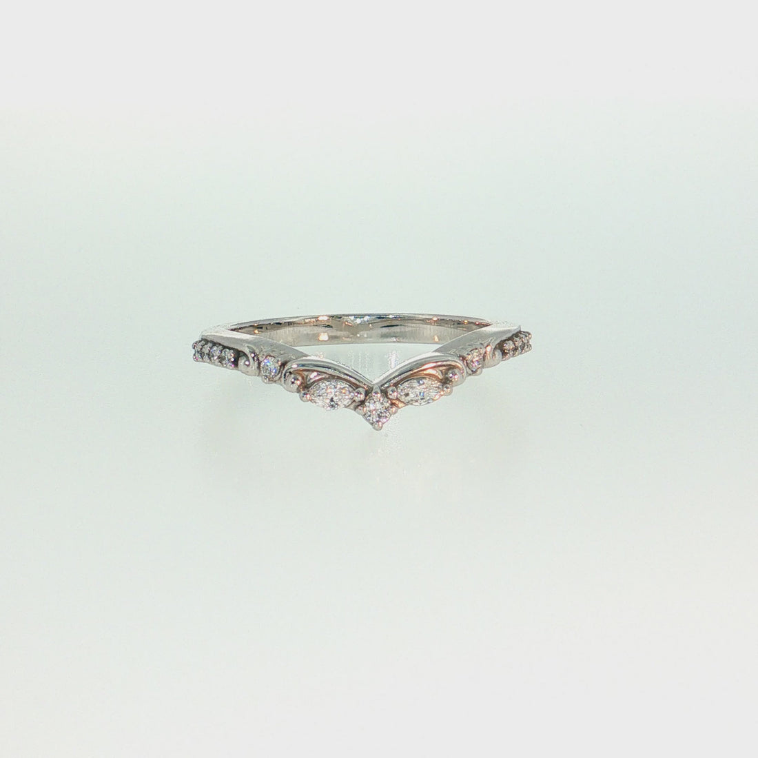 14K Gold | Lab Diamond Wedding Contour Band