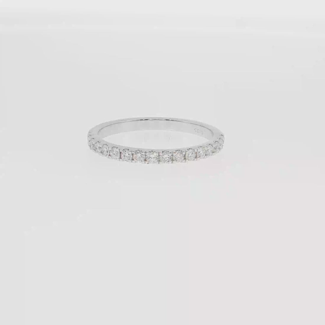 14K Gold | White Gold .35cttw Round Lab Diamond Half Eternity Wedding/Anniversary Band