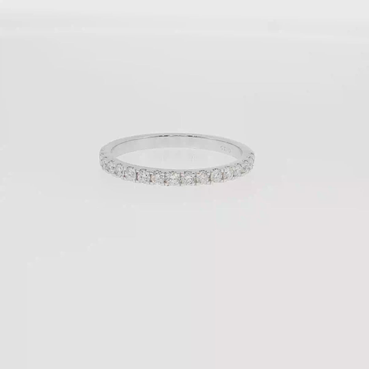 14K Gold | White Gold .35cttw Round Lab Diamond Half Eternity Wedding/Anniversary Band