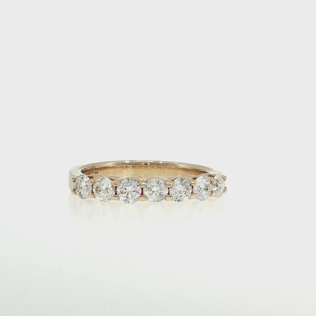 14K Gold | 1.02cttw Yellow Round Natural Diamond Wedding Band