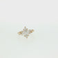 14K Gold | YG 1.56ct Lab Marquise w/ .10ct Natural Round & .12ct Marquise Diamond Accents Engagement Ring