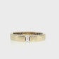 14K Gold & 950 Platinum | Yellow Gold Natural Diamond Sideways Baguette Wedding Band for Women