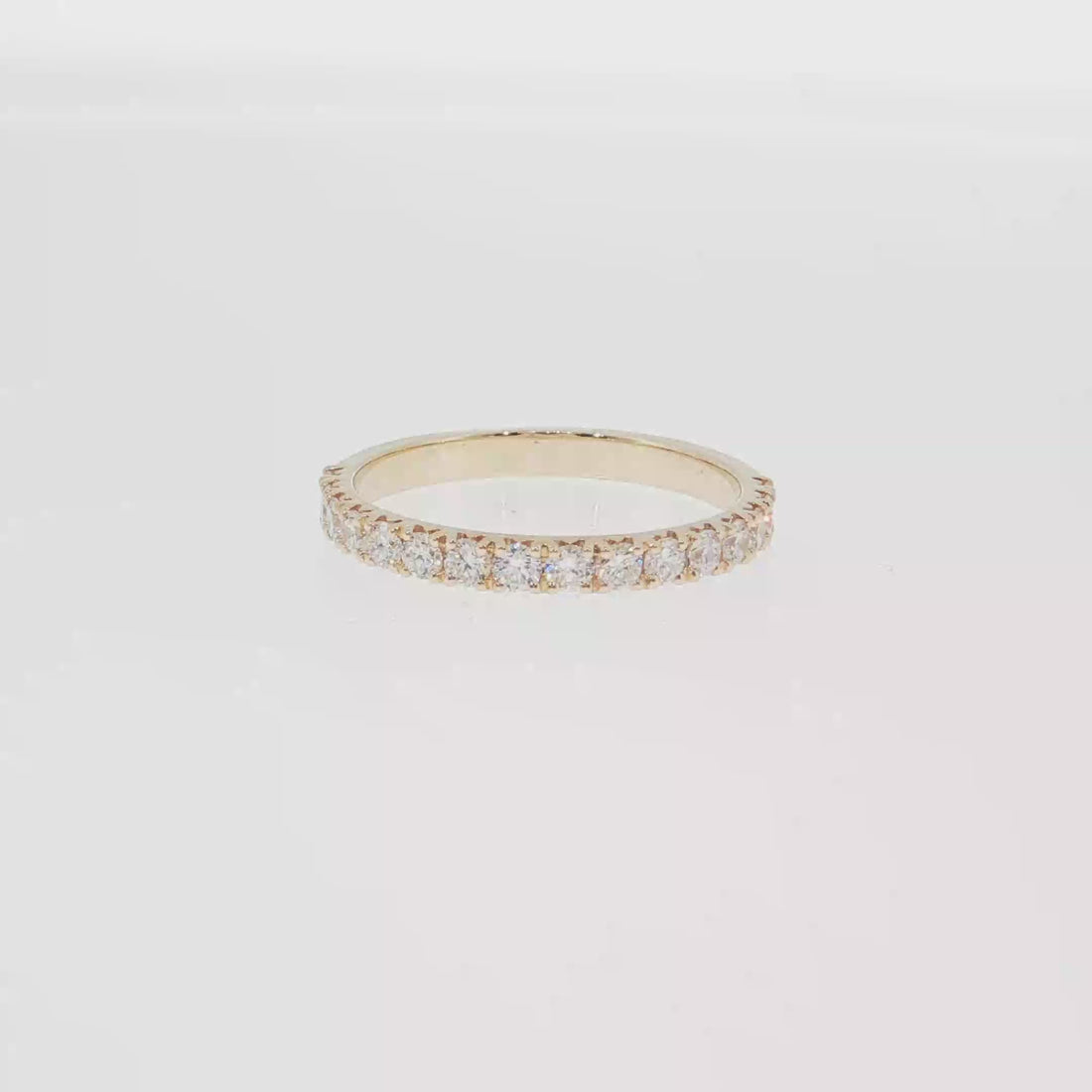 14K Gold | Yellow Gold .55cttw Round Lab Diamond Eternity Wedding/Anniversary Band