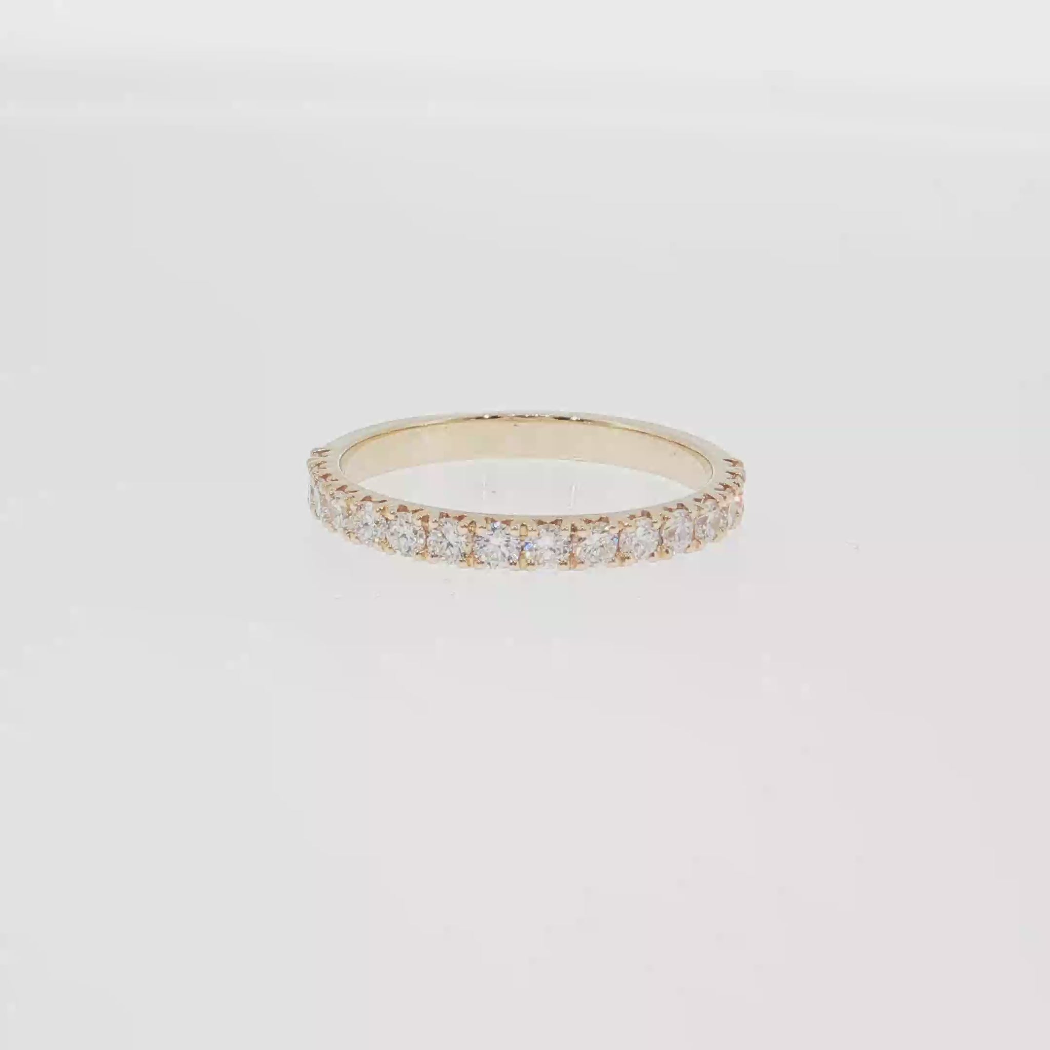 14K Gold | Yellow Gold .55cttw Round Lab Diamond Eternity Wedding/Anniversary Band