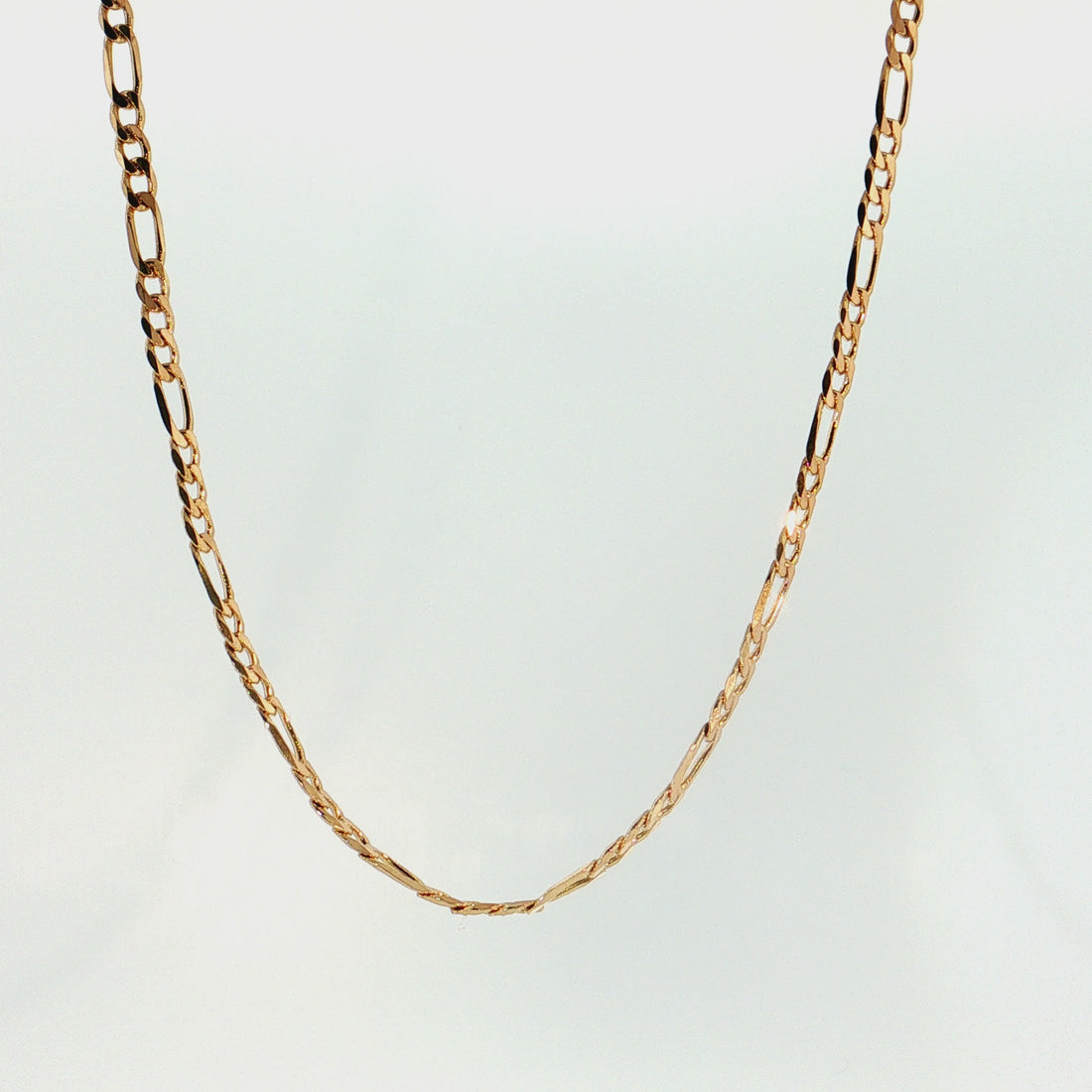 19.2K Portuguese Gold | 3.3mm Solid Figaro Chain