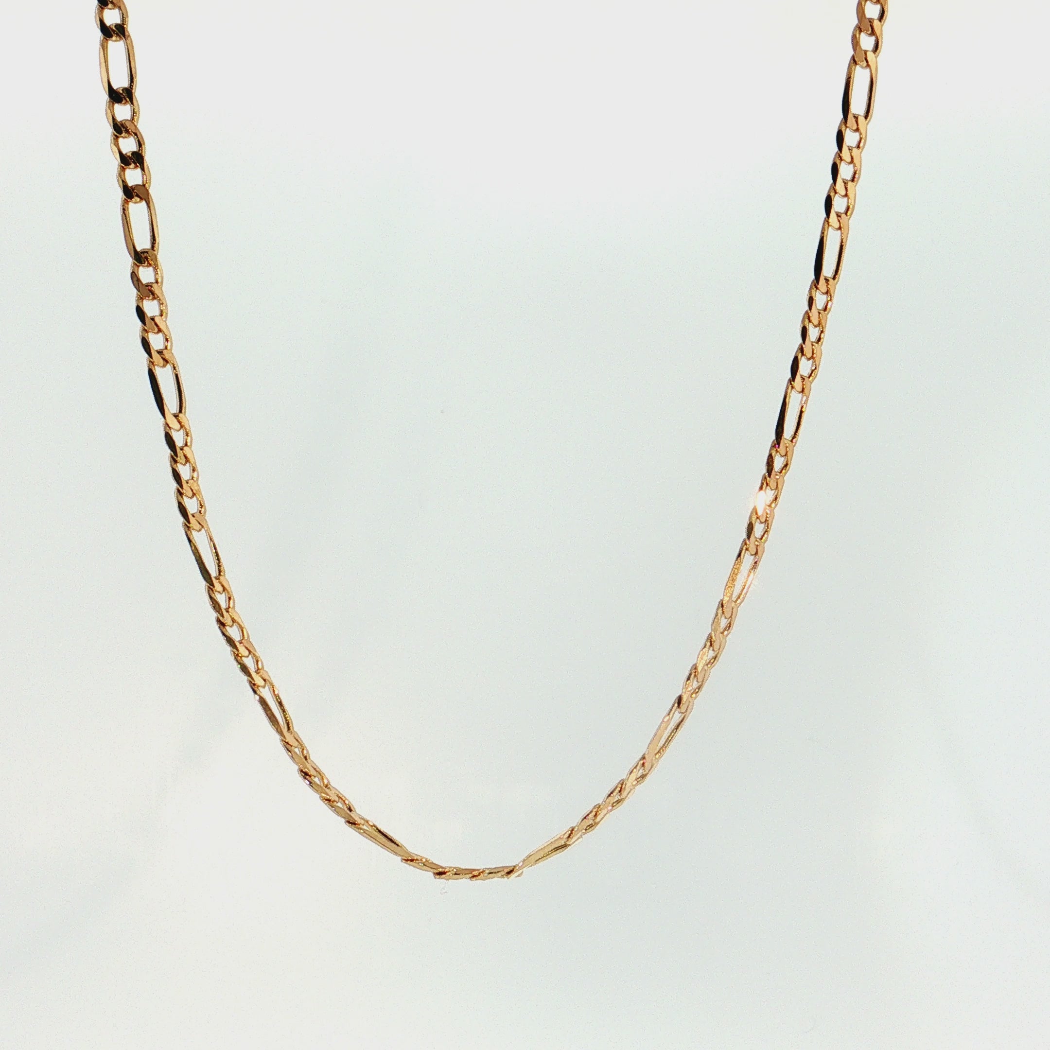 19.2K Portuguese Gold | 3.3mm Solid Figaro Chain