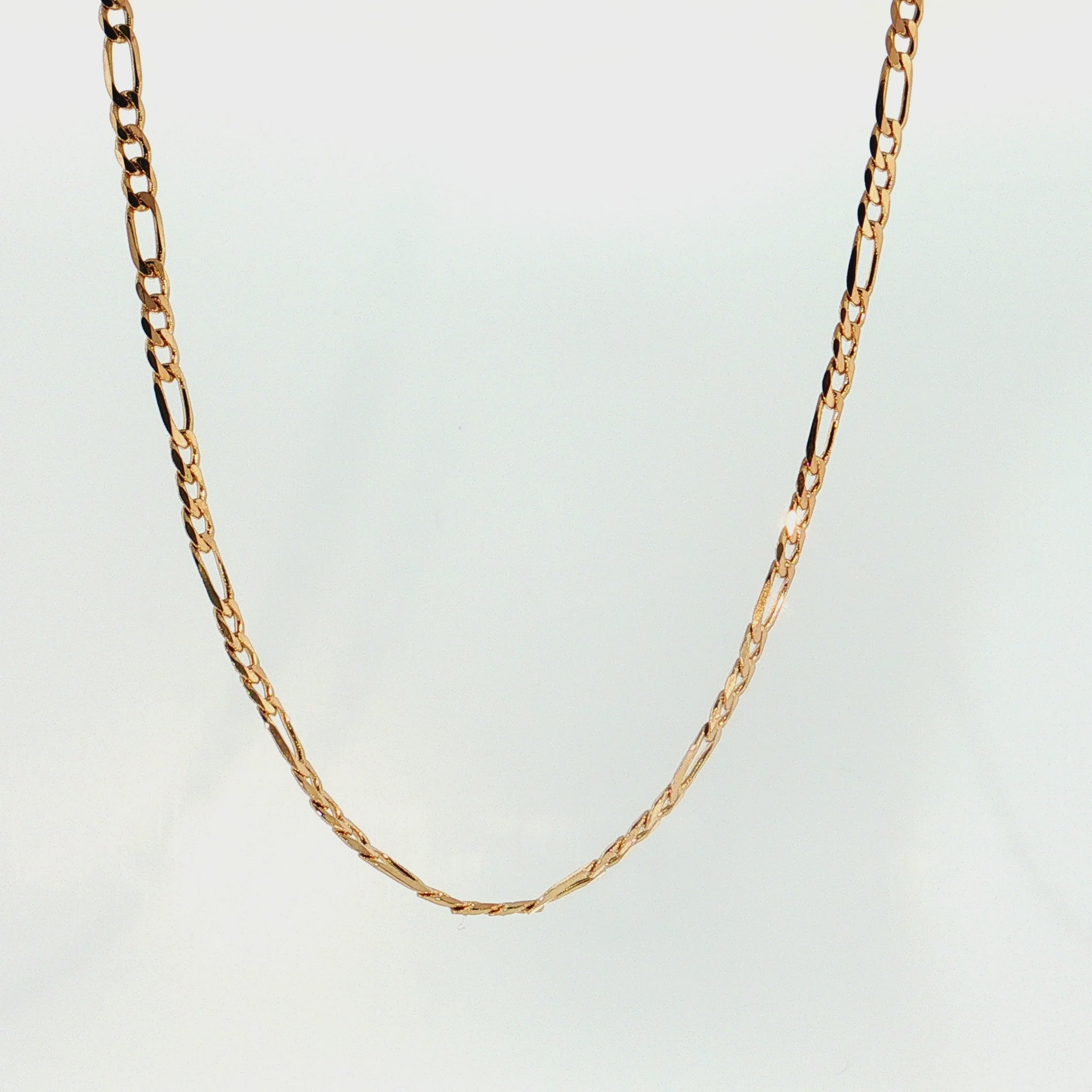 19.2K Portuguese Gold | 3.3mm Solid Figaro Chain
