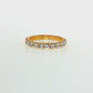 14K Gold | .91cttw Half Eternity Yellow Gold Lab Diamond Wedding Band