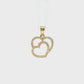 14K Gold | Double CZ Heart Charm