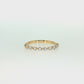 14K Gold | .49ct Natural Diamond Round Half Eternity Band Shared Prong Wedding Band