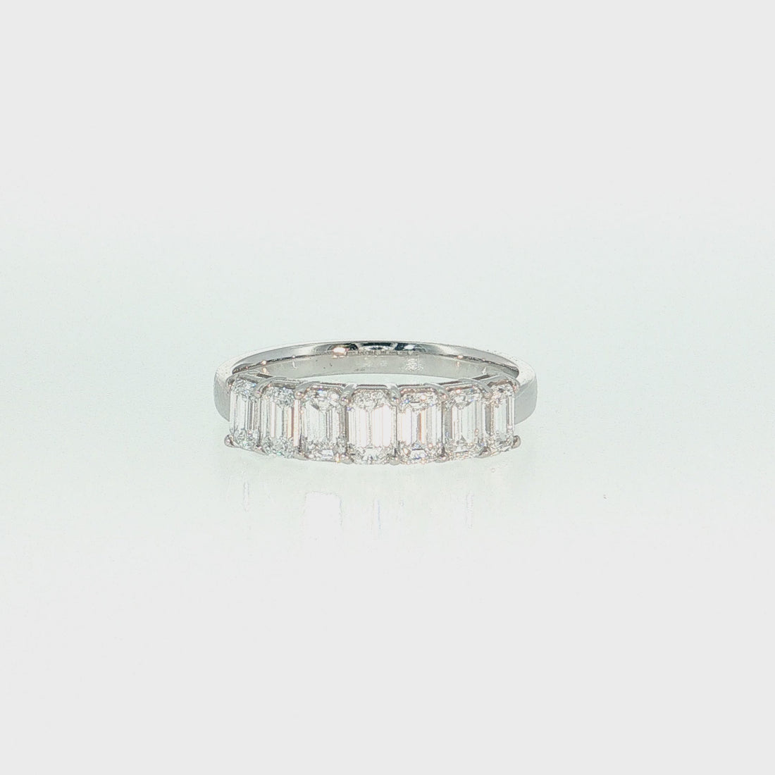 14K Gold | WG 1.249cttw Emerald Lab Diamond Wedding/Anniversary Band