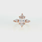 14K Gold | Rose Gold 2.51CT Three Stone Marquise Lab Diamond Engagement Ring