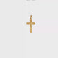 19.2K Portuguese Gold | Small Double-Bordered Crucifix Charm/Pendant