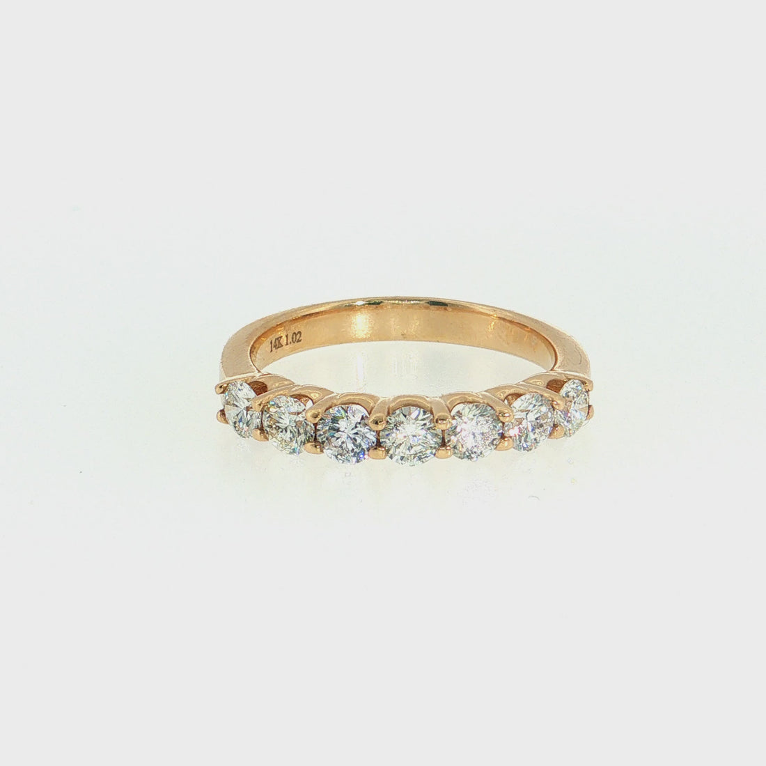 14K Gold | 1.02cttw Yellow Round Natural Diamond Wedding Band