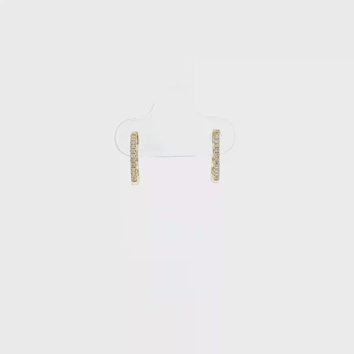 14K Gold | 0.08 cttw Natural Diamond Huggie Earrings