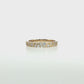 14K Gold |  0.28 cttw Natural Diamond 3.1mm Satin Finish Flush Set Diamond Band
