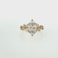Engagement Rings | Parade Lyria 14K Yellow Gold 1.5CT Lab Diamond Marquise with .06ct Round & .22ct Marquise Natural Diamond Accents Engagement Ring