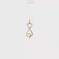 14K Gold | Cat Silhouette Pendant with .13cttw Natural Round Diamonds
