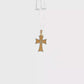 19.2K Portuguese Gold | Small Two Tone Cross in Cross Charm Pendant Video