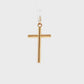 Large 19.2K Portuguese Gold | Plain Polished Hollow Cross Without Jesus Charm Pendant