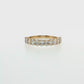 14K Gold | Yellow Gold 1.17 cttw Oval Brilliant Cut Diamond Half Eternity Wedding/Anniversary Band