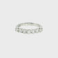 14K Gold |  0.96cttw White Gold Round Natural Diamond Half Eternity Wedding Band