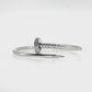 Sterling Silver | Plain CZ Nail Bangle