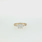 14K Gold | YG 1.54ct Lab Round with .15ct Natural Round Diamond Accents Engagement Ring