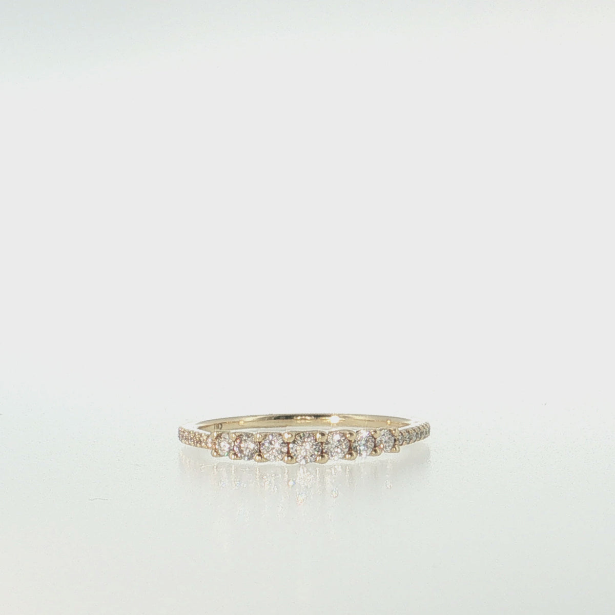 14K Gold Graduated Diamond Band | 0.37 cttw Natural Diamonds