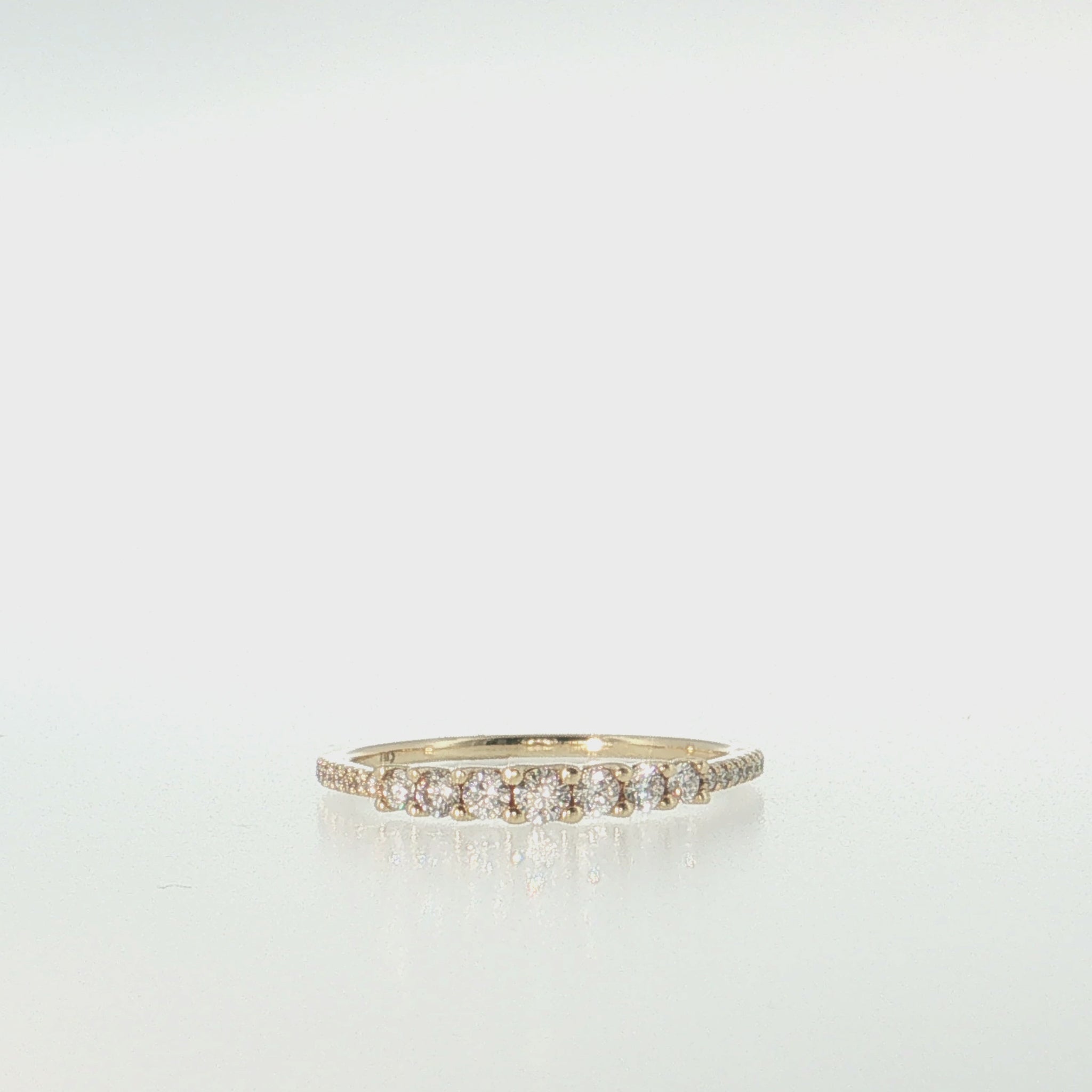 14K Gold Graduated Diamond Band | 0.37 cttw Natural Diamonds