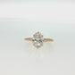 14K Gold | Yellow Gold 2.08CT Oval Brilliant Cut Solitaire Lab Diamond Engagement Ring